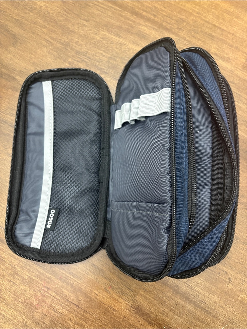 Navy Toiletry Organizer Bag with Multiple Compartments